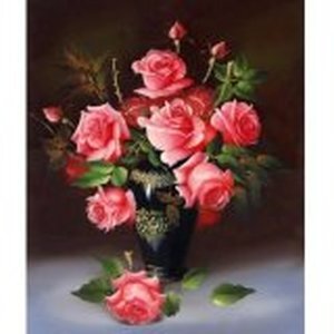 Tranh in canvas VTC LunaCV-0192 - bình hoa hồng, 50 x 60cm