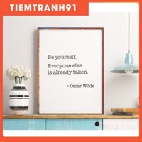 Tranh in cao cấp | Typography-Oscar Wilde Quote, Motivational Print 41 , tranh canvas giá rẻ