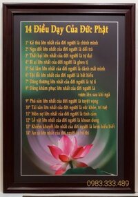 Tranh in dầu -14 điều dạy của đức phật -ID55