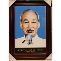 TRANH IN DẦU - CHÂN DUNG BÁC HỒ KÍNH YÊU - KHỔ 5070CM