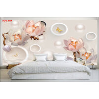 Tranh in vải lụa siêu bền cao cấp in 3D lên vải lụa phủ kim tuyến dán tường