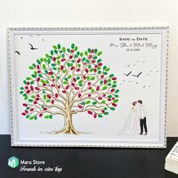 Tranh in Vân Tay Maru Store Có Khung phù hợp cho Tiệc Cưới Hội Nhóm Công Ty Lớp Học