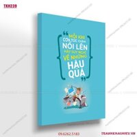 Tranh khẩu hiệu''Mỗi khi cơn tức giận nổi lên hãy suy nghĩ về những hậu quả