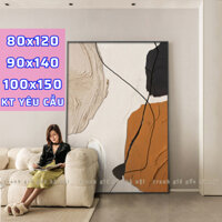 Tranh khổ lớn trừu tượng 80x120cm, 90x140cm, 100x150cm treo tường in vải canvas đã có khung cao cấp loại 1