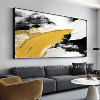 Tranh khổ ngang lớn trừu tượng in vải canvas đã gồm khung xịn loại 1 nhiều mẫu treo phòng khách phòng ăn