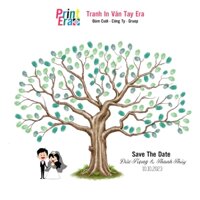 Tranh ký tên đám cưới Era Có Khung Sẳn Treo Tường