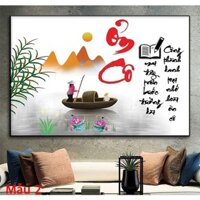 Tranh Laminate Tráng Gương Treo Tường Tri Ân 2011  Chữ Thư Pháp Công Ơn Thầy Cô