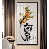 Tranh Laminate Tráng Gương TƯỜNG VIP - Tranh Treo Tường Chữ Tài Lộc Thư Pháp