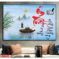 Tranh Laminate Tráng Gương Treo Tường Tri Ân 2011  Chữ Thư Pháp Công Ơn Thầy Cô