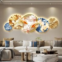Tranh Led cá Koi decor phòng khách cực đẹp mẫu mới nhất nhiều mẫu đủ size cắt CNC công nghệ cao sắc nét