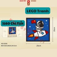 Tranh lego xếp hình Phi Hành Gia nhân vật kích thước lớn 29.29cm trang trí bàn cực chill có nhiều mẫu