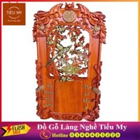 Tranh lốc lịch gỗ hương liền khối - Mai Điểu sung túc