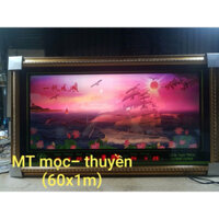 Tranh lớn 1mx60cmx 9cm Lịch vạn niên điện tử, Tranh đồng hồ vạn niên, Tranh đèn Led