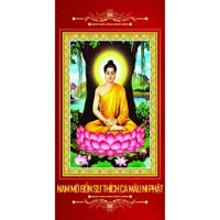 [Tranh Lụa Kim Sa] Phật Thích Ca_TC1 40x80cm