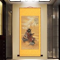 TRANH LỤA TRỤC CUỐN THIÊN SƯ CHUNG QUỲ NGŨ PHÚC LÂM MÔN - BÌNH AN VÀ TÀI LỘC