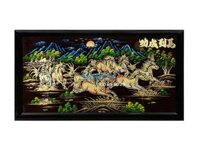 Tranh Mã đáo thành công - tranh sơn mài đắp nổi phù điêu- mã đáo thành công MNV- TSM7138-3