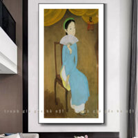 Tranh Mai Trung Thứ khổ lớn in vải canvas có khung tặng kèm đinh treo nhiều mẫu decor spa, nhà hàng, khách sạn