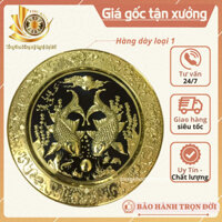 Tranh Mâm Đồng Phong Thủy Cá Chép Trông Trăng Lý Ngư Vọng Nguyệt Đồng Vàng Giả Cổ Nguyên Chất Đồ Đồng Đại Bái