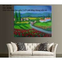 Tranh màu acrylic vẽ tay 80x80