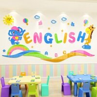 Tranh mica EPeBen dán tường trung tâm tiếng anh english, decor trang trí mầm non, khu vui chơi