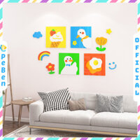 Tranh mica EPeBen dán tường nổi 3d hình Những chú vịt vui vẻ decor trang trí Cửa hàng, Phòng khách, Phòng ngủ cho bé