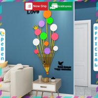 Tranh mica EPeBen dán tường nổi 3d hình Chùm Bóng Bay Nhiều Màu decor trang trí Phòng Khách, Nhà Đẹp