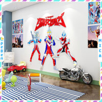 Tranh mica EPeBen dán tường nổi 3d hình 3 anh em sieu nhân Trang Trí Phòng Trẻ Em,Mẫu Giáo, Lớp Học