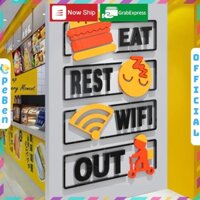 Tranh mica EPeBen dán tường nổi 3d hình Gà Rán Burger decor trang trí Quán Fastfood, Đồ Ăn Nhanh