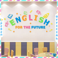 Tranh mica EPeBen dán tường nổi 3d hình Góc Tiếng Anh English decor trang trí Lớp Tiếng Anh, Trung Tâm Ngoại Ngữ