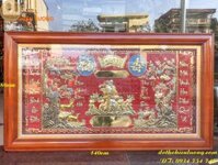 Tranh Mừng Thọ Bằng Đồng Liền Mê Khung Gỗ – Tranh Mừng Thọ Đẹp