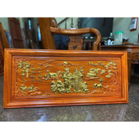 tranh mừng thọ gỗ hương