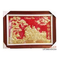Tranh mừng thọ ông bà bằng đồng