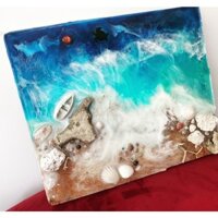 Tranh Nghệ Thuật Mô Phỏng Đảo Bali Handmade Resin