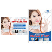 Tranh nha khoa poster quảng cáo răng sứ ZIRCONIA JELENKO - GỖ TRÁNG GƯƠNG 30X45, 40X60
