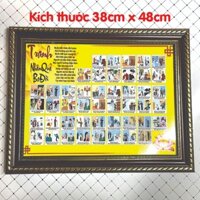 Tranh Nhân Quả Ba Đời - Kích thước 38 * 48cm Đóng khung