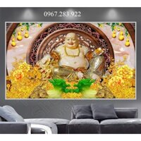 Tranh ốp tường 3D Phật Di Lặc