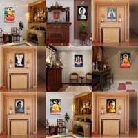 Tranh Phật Adida, tranh quan âm, adida phật, tranh dược sư, tranh quan âm bồ tát, tranh gỗ treo tường, phòng thờ