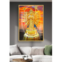 Tranh Phật Mẫu Chuẩn Đề  Bồ Tát Chuẩn Đề  Tranh Tráng Gương Treo Tường Trang Trí Phòng Khách Phòng Thờ Làm Quà Tặng