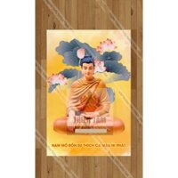 Tranh Phật Thích Ca (KHÔNG KHUNG) (Phật Giáo) bằng vải phủ bóng cao cấp, dày dặn