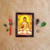 Tranh Phật Tổ Như Lai gồm khung 26x35cm y ảnh