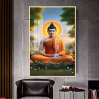 Tranh phật tráng gương   tranh treo tường có khung tranh tráng gương 3d tranh treo tường có khung