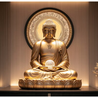 Tranh phật, tranh decal dán tường 3D (Có keo sẵn bóc dán)