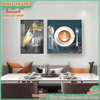 Tranh phòng ăn HIỆN ĐẠI tranh trang trí nhà bếp cực ngon miệng TẶNG KÈM ĐINH TREO PA01