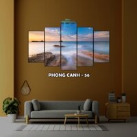 Tranh Phong Cảnh Việt Nam bộ 5 Tấm Dán tường cán formex 5mm( 56 - 64)