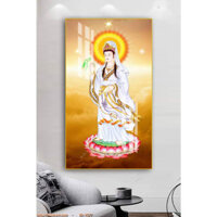 Tranh phong thủy phòng thờ loại tranh gỗ tráng gương phủ bóng siêu bền