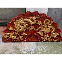 Tranh quạt gỗ hương treo tường : phu thê viên mãn , thuật buồm xuôi gió , long phụng , bát mã , đồng quê