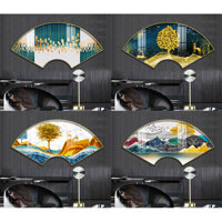 Tranh Quạt Treo tường Thuận Phát nhiều mẫu - Chất liệu tráng gương laminate tpdecor