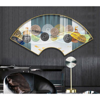 Tranh Quạt Treo Tường Tráng Gương Cao Cấp Họa Tiết Độc Lạ Trang Trí Cửa Hàng OHA Decor