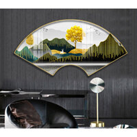Tranh Quạt Treo Tường Tráng Gương Cao Cấp Độc Đáo Truyền Thống Tráng Trí Căn Hộ OHA Decor