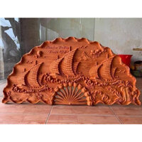 Tranh quạt treo tường,tranh quạt phong thủy gỗ hương